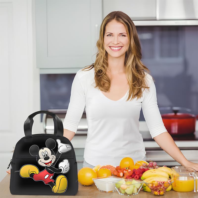 Mickey - Lonchera aislada, bolsa de almuerzo reutilizable para viaj...