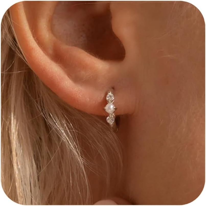 Aretes de ópalo chapados en oro de 14 quilates para mujer, aretes d...