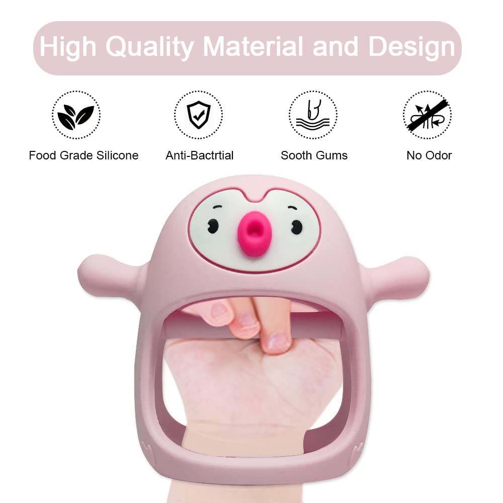 Smily Mia Penguin Buddy Never Drop - Juguete de dentición masticabl...