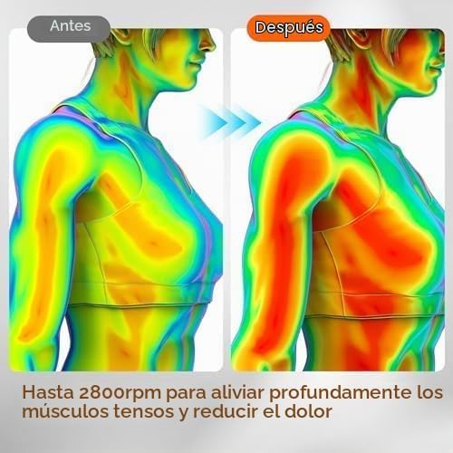 Fronnor Pistola de masaje de tejido profundo con mango extendido, r...