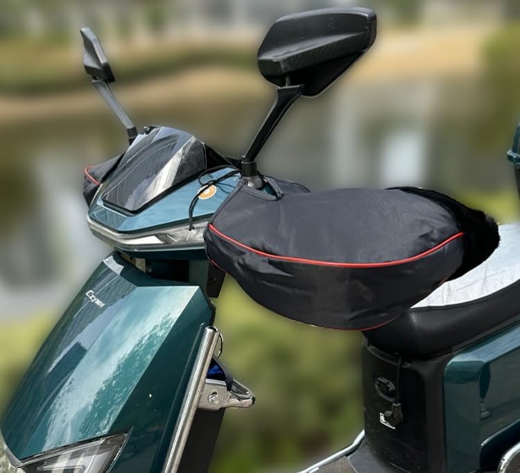 HKSICHENGKEJI Guantes de manillar de felpa para motocicleta, guante...