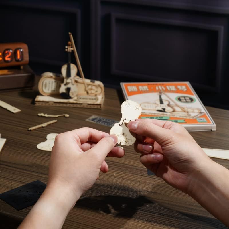 ROKR Rompecabezas 3D de Madera para Adultos Violín, Kit de Modelo d...