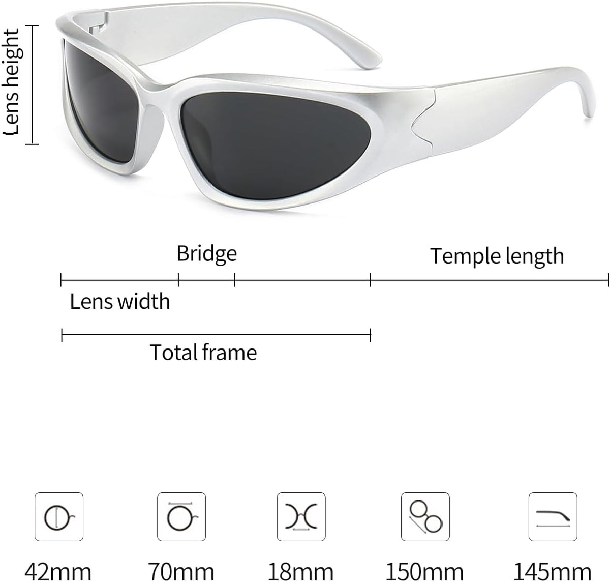 SOAR&amp;EAGLE Y2K - Paquete de 3 lentes de sol polarizados envolve...