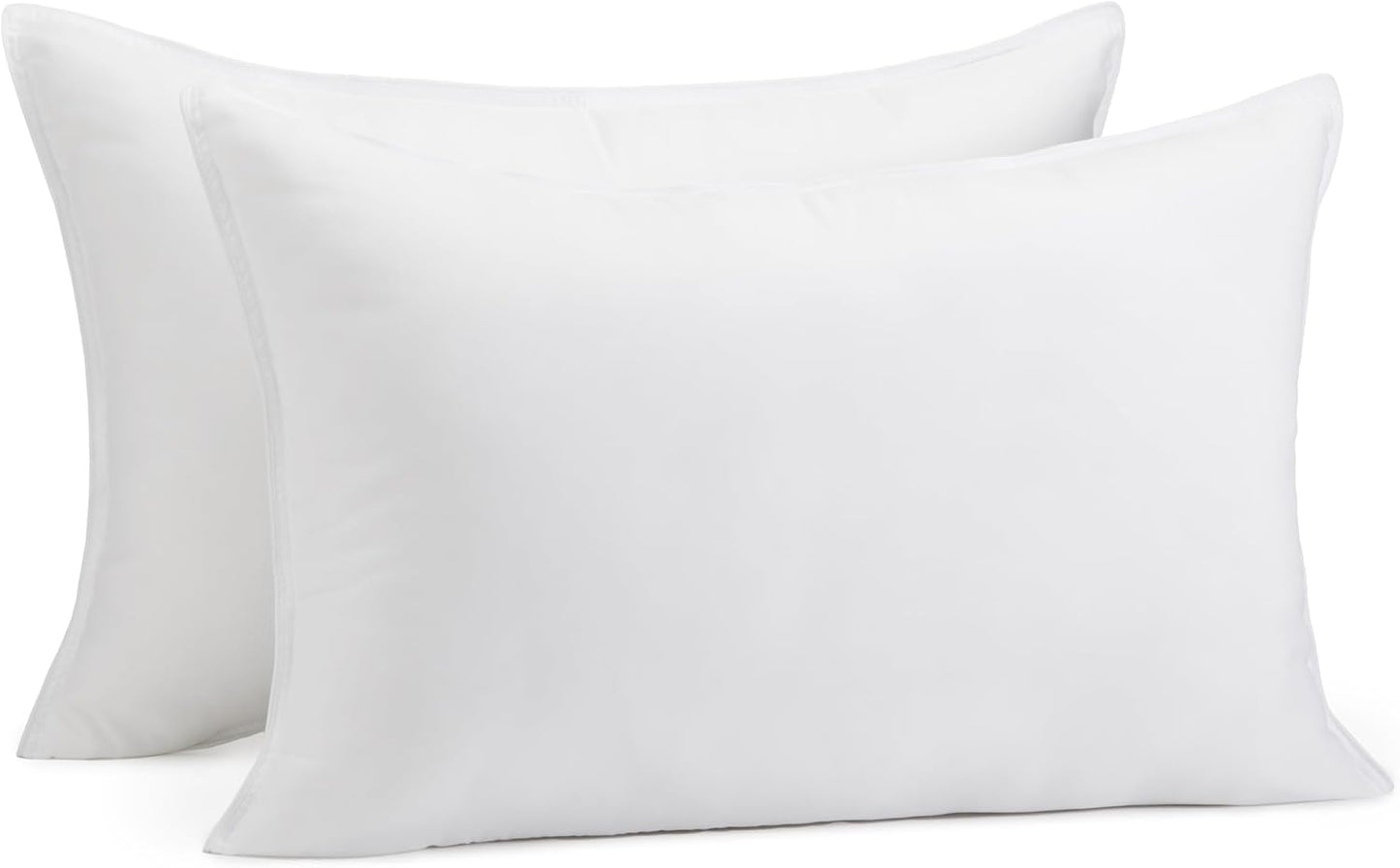 Amazon Basics Almohadas alternativas de plumón, densidad suave para...