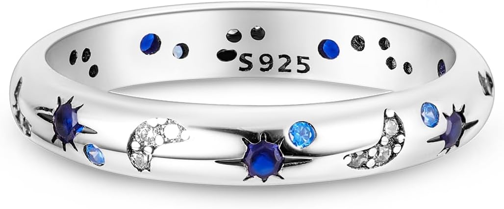Hapour Anillo de Plata de Ley 925 para Mujer, Anillos Eternos Preci...