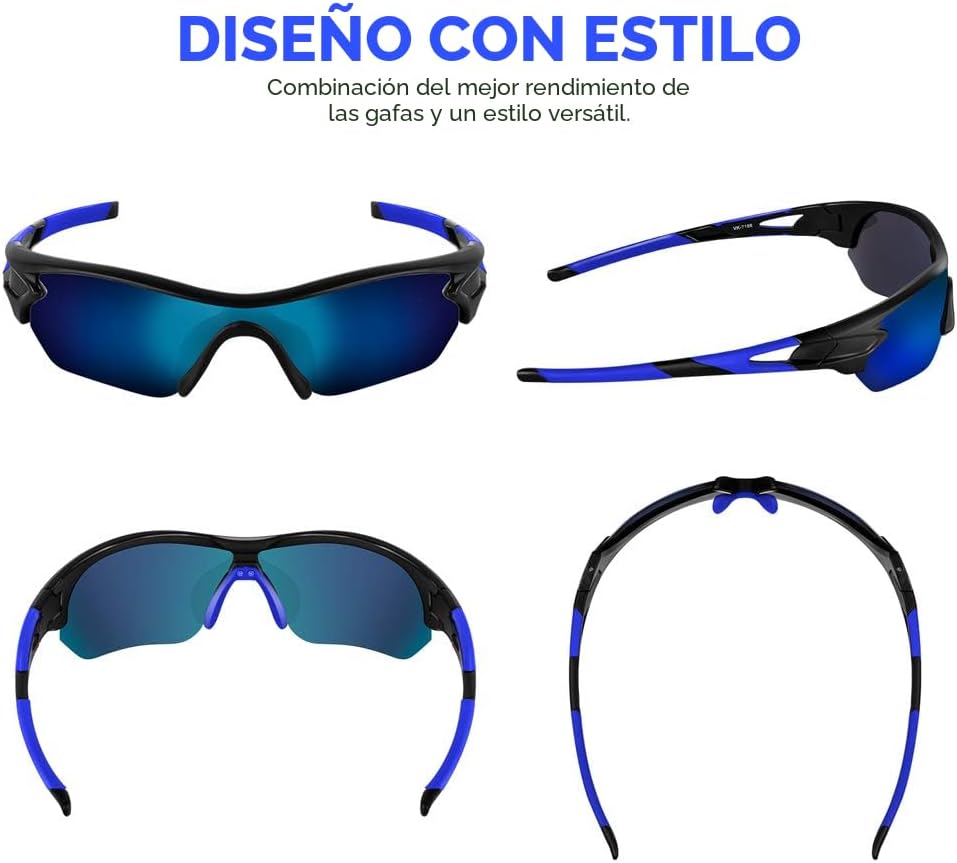 BEACOOL Gafas de sol deportivas polarizadas para hombres, mujeres y...