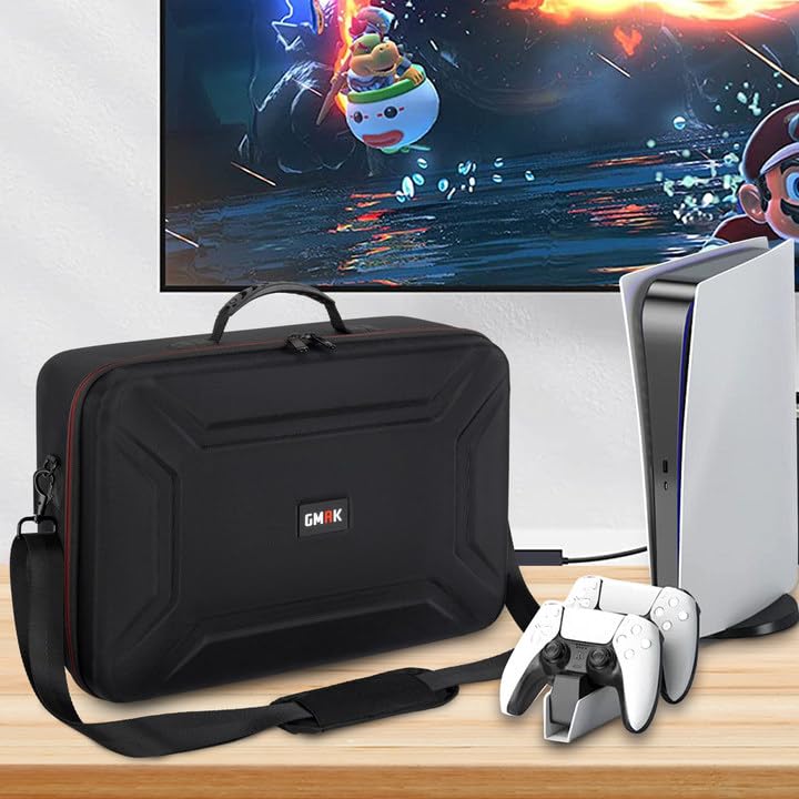GMAK Estuche rígido de transporte para PS5, estuche protector, bols...