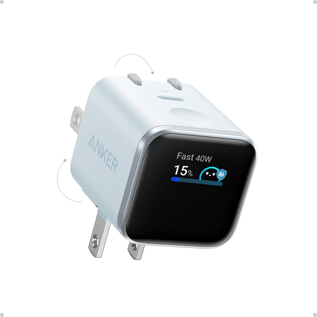 Anker Cargador de pantalla inteligente nano, cargador rápido USB C...