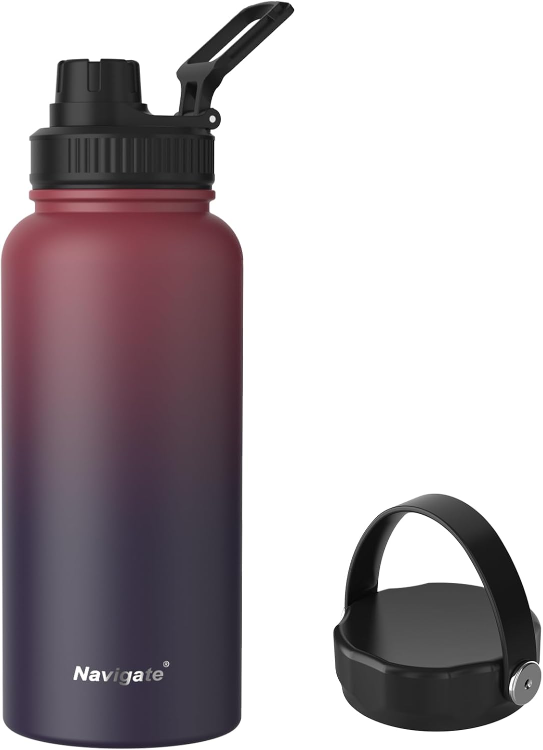 Navigate Botella de agua aislada de acero inoxidable de 64 onzas, d...