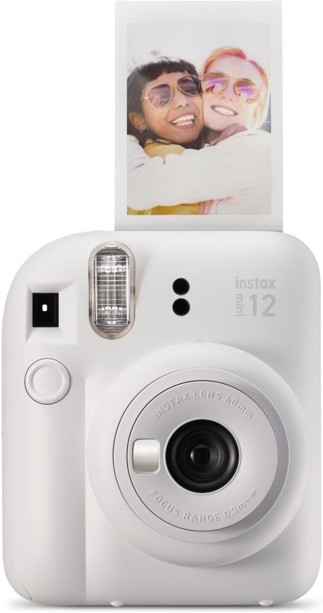 Fujifilm Cámara instantánea Instax Mini 12 color blanco arcilla (re...