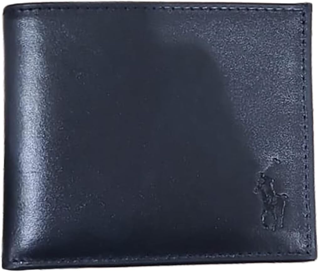 POLO RALPH LAUREN Billetera plegable de cuero para hombre \u2013 Di...