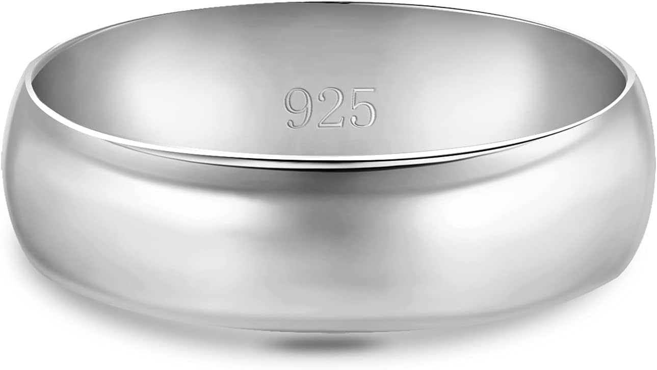 Anillo de boda de calce cómodo, resistentes al deslustre, liso, pul...