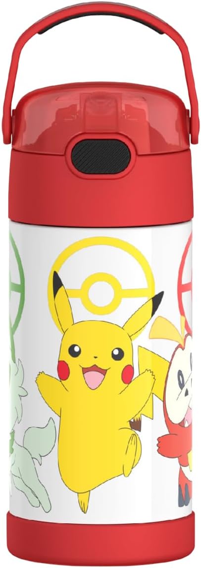 THERMOS FUNTAINER - Botella de agua con pajita, 12 onzas, transform...