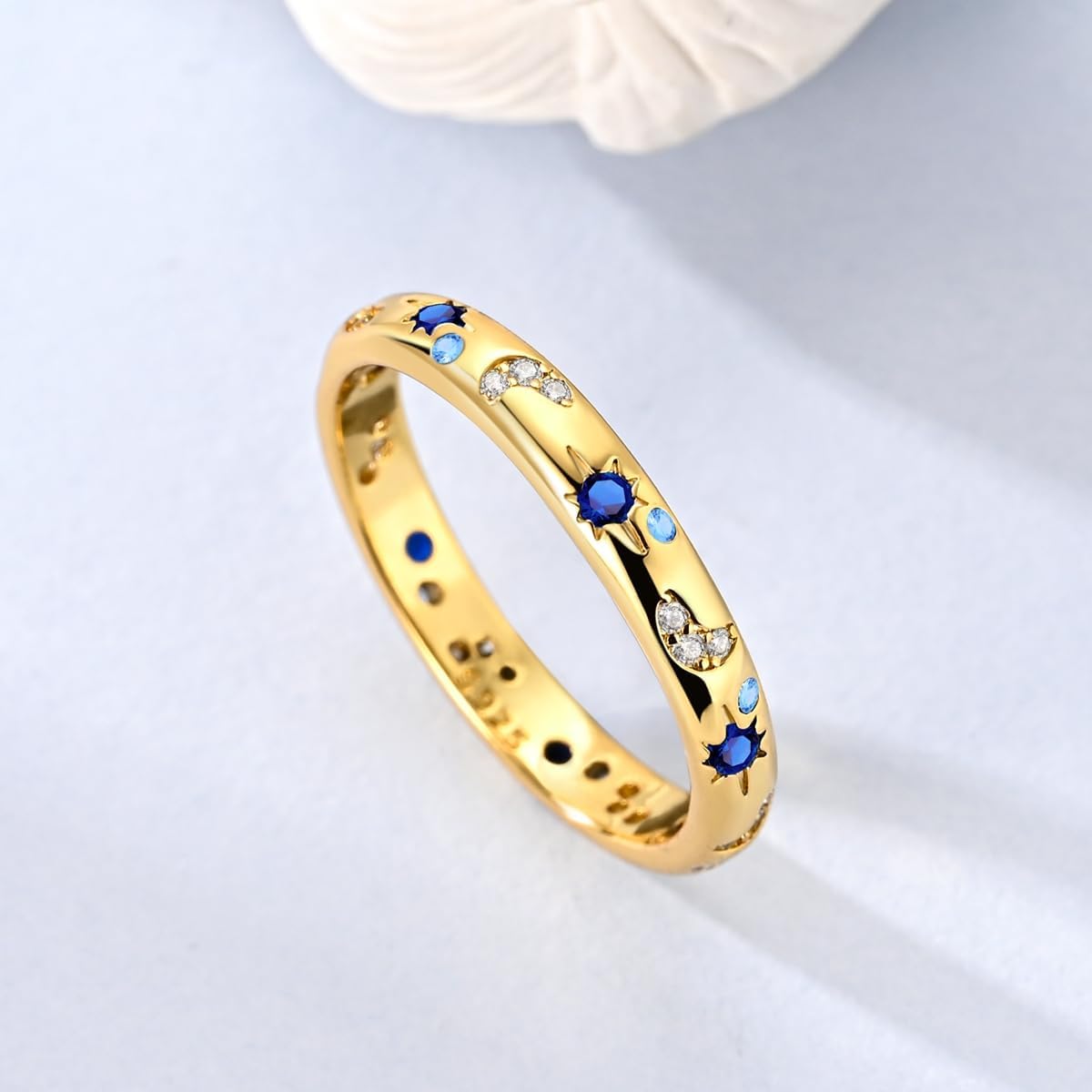 Hapour Anillo de Plata de Ley 925 para Mujer, Anillos Eternos Preci...