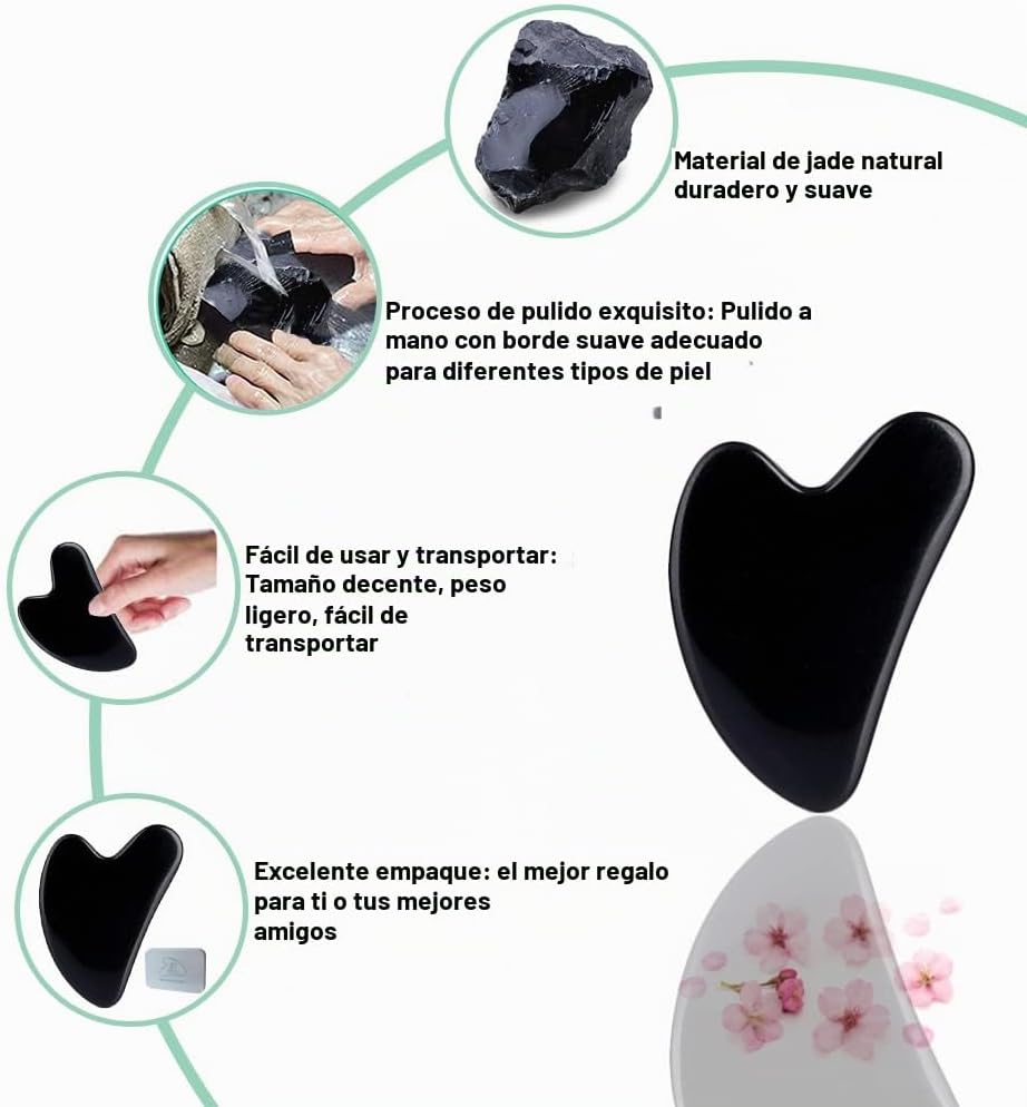 Ditind Herramientas faciales Gua Sha, herramienta de masaje Gua Sha...