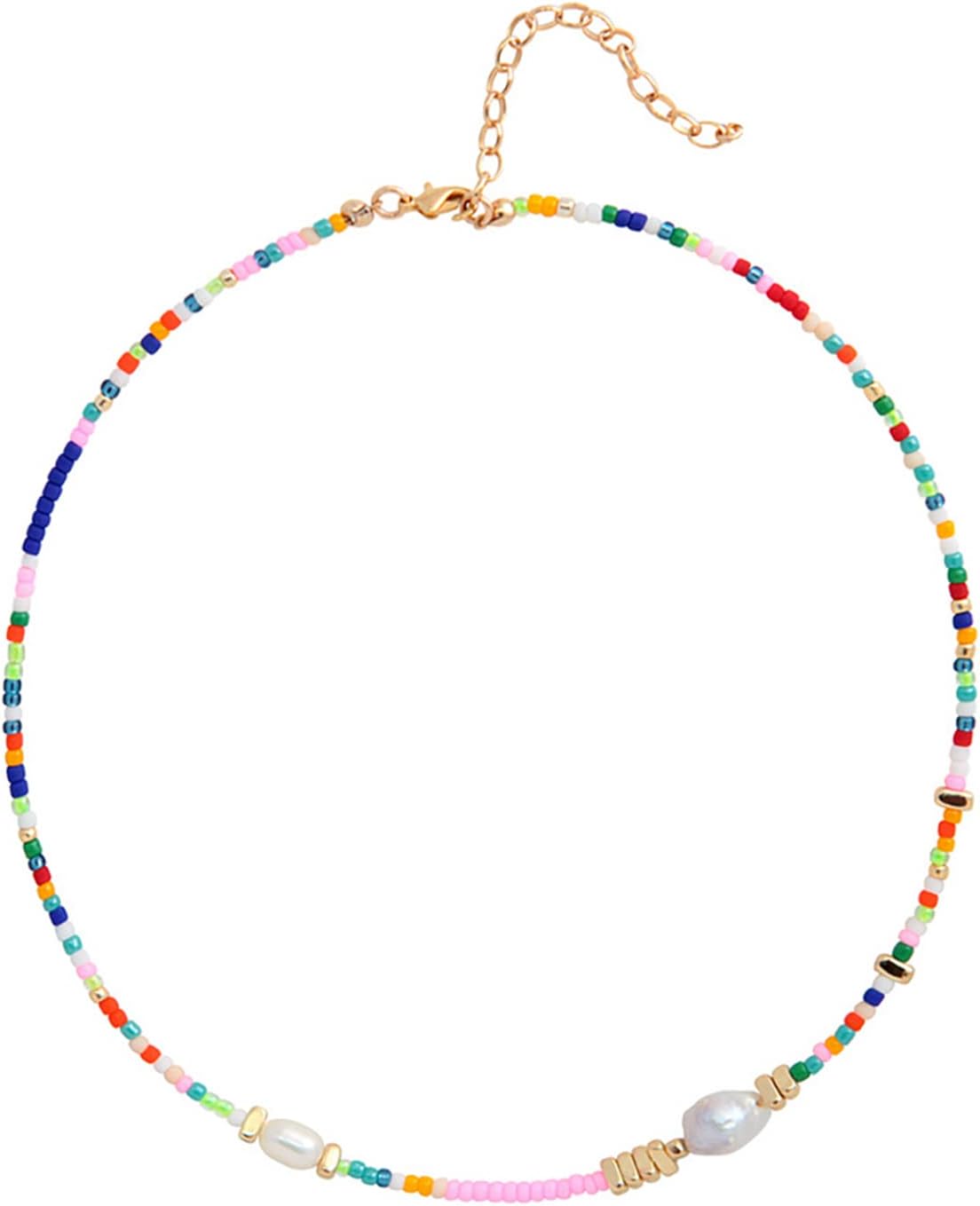 Wellike Collar con cuentas de perlas de agua dulce para mujer, hech...