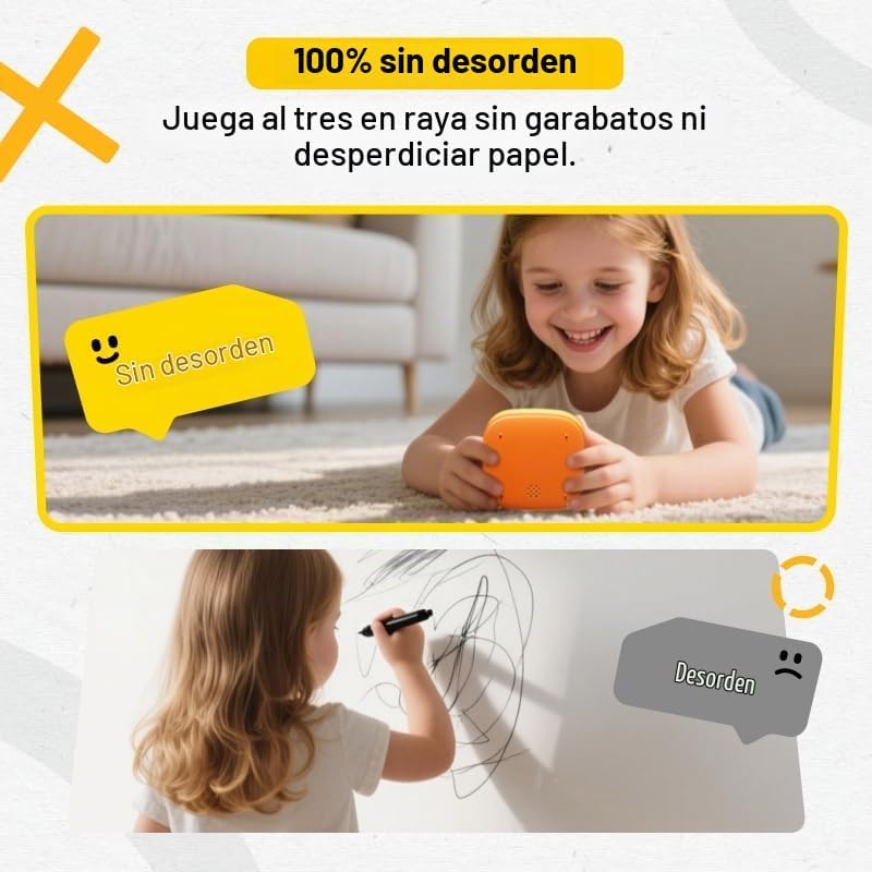 BearHonie Juego de tic-tac-toe portátil electrónico de 4 en 1 para...