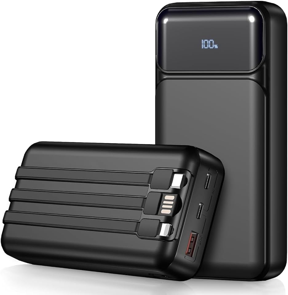 Luvknit Cargador portátil de 20000 mAh para iPhone Android, cargado...