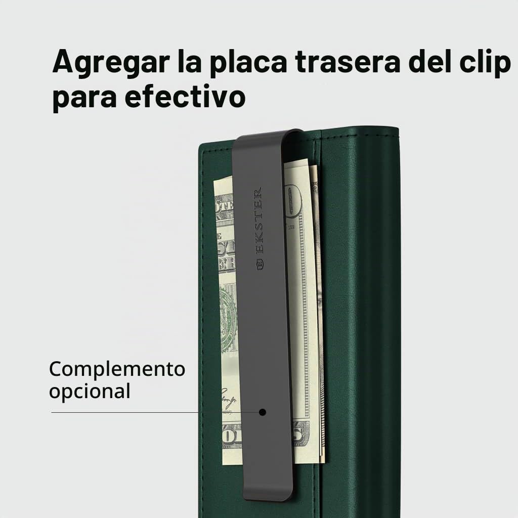 Ekster Cartera para hombre PRO | Cartera minimalista de cuero con b...