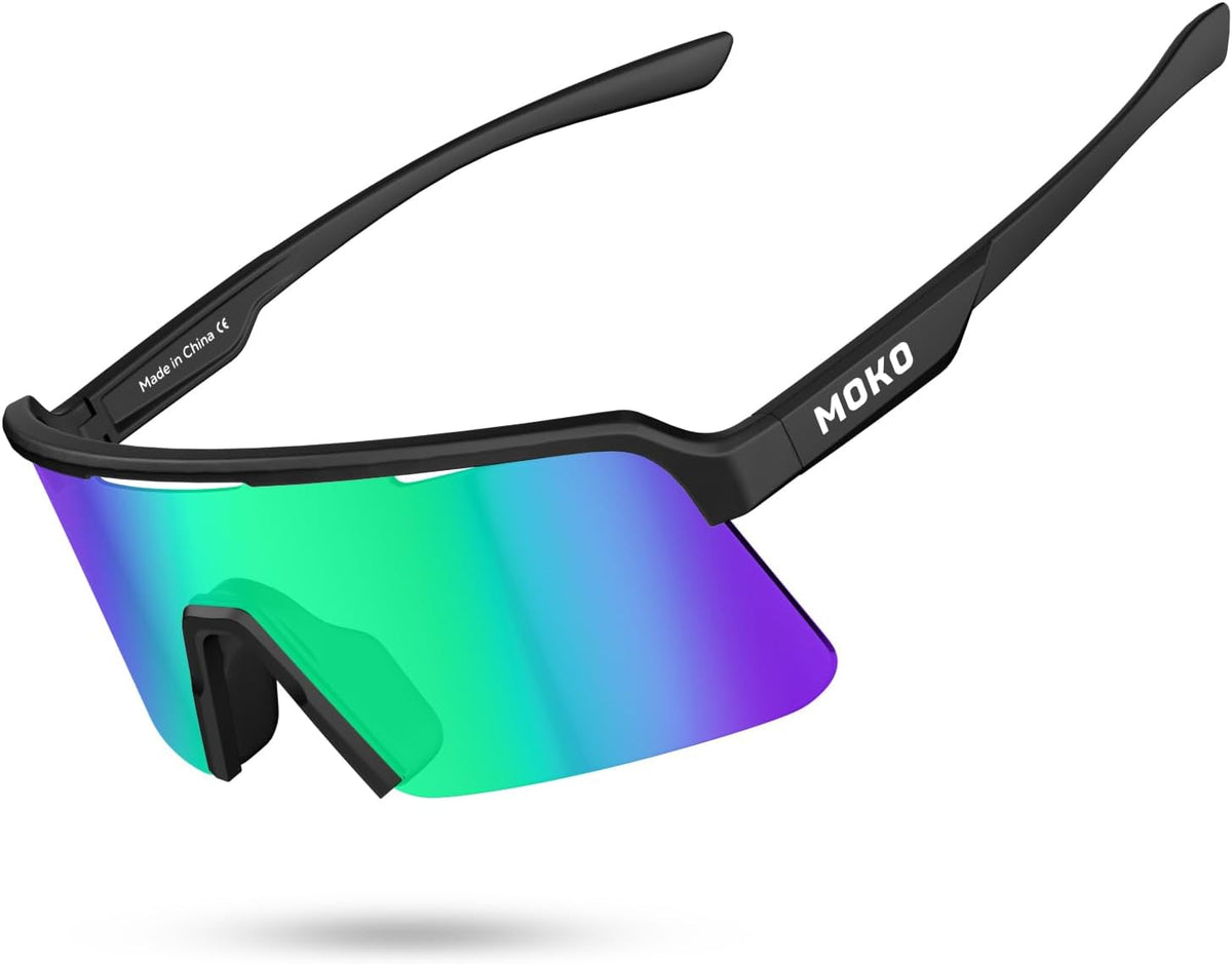 MoKo Gafas de sol polarizadas para correr para hombres y mujeres, u...