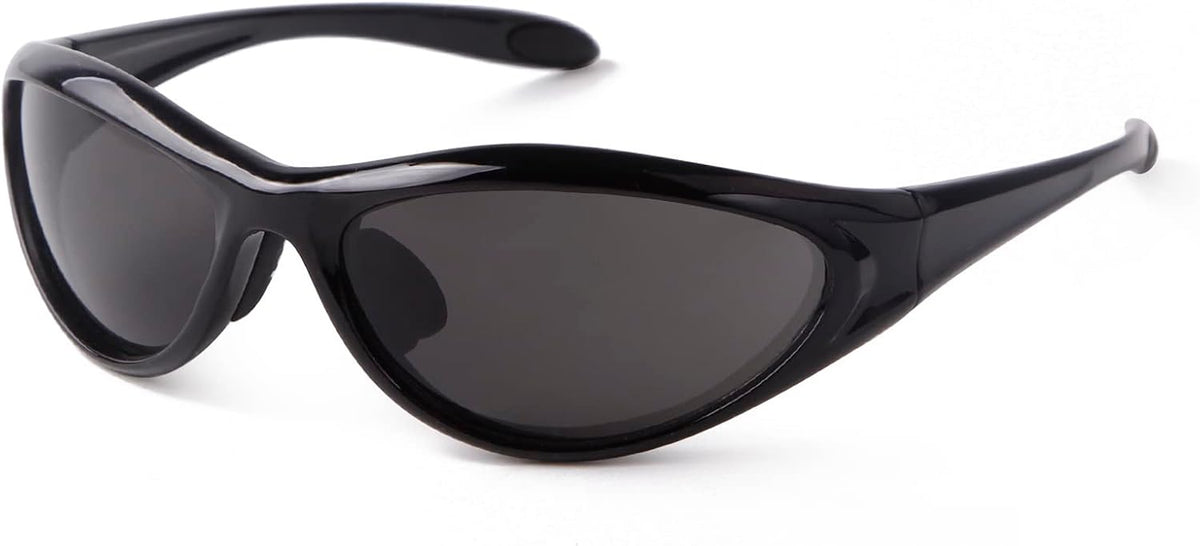 ADE WU Gafas de sol Y2K Rave de moda envolventes gafas de sol depor...