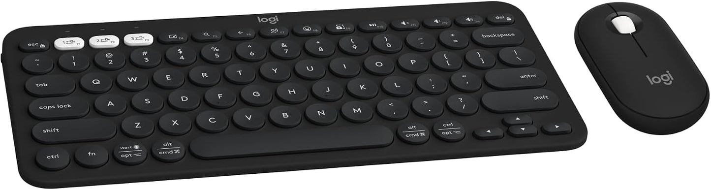 Logitech Pebble 2 Combo de teclado y mouse inalámbricos silenciosos...