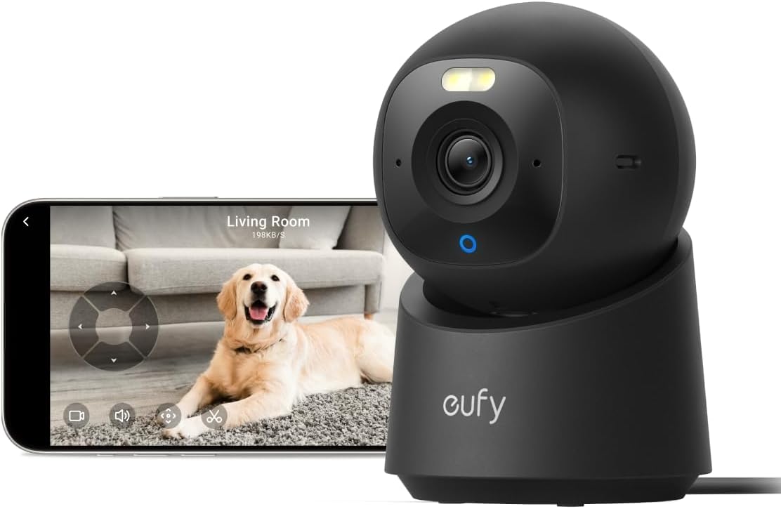 eufy Security Cámara interior 4K E30, panorámica e inclinación, seg...