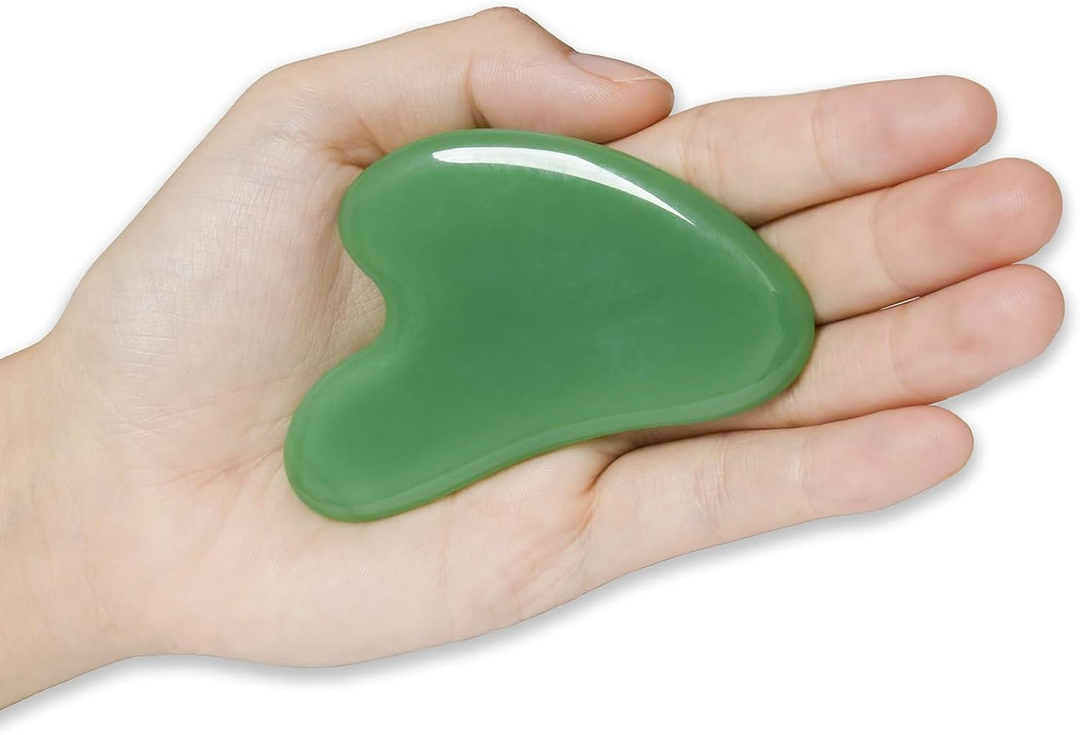 YAMHOHO Herramienta de masaje de piedra de jade Gua Sha, herramient...