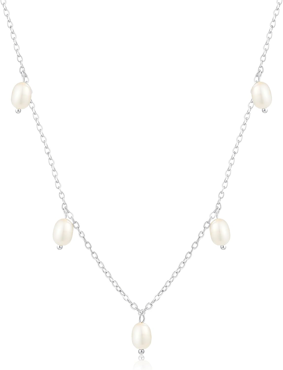 FUNEIA Collar de Perla Delicado para Mujer, Collar de Perla Falso B...