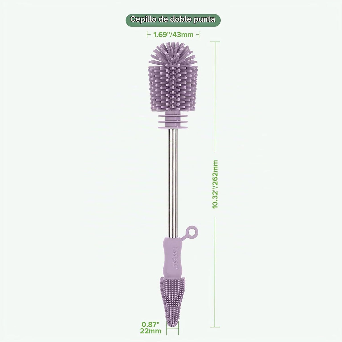 haakaa Cepillo de Limpieza Cepillo de Silicona para Biberones de Do...