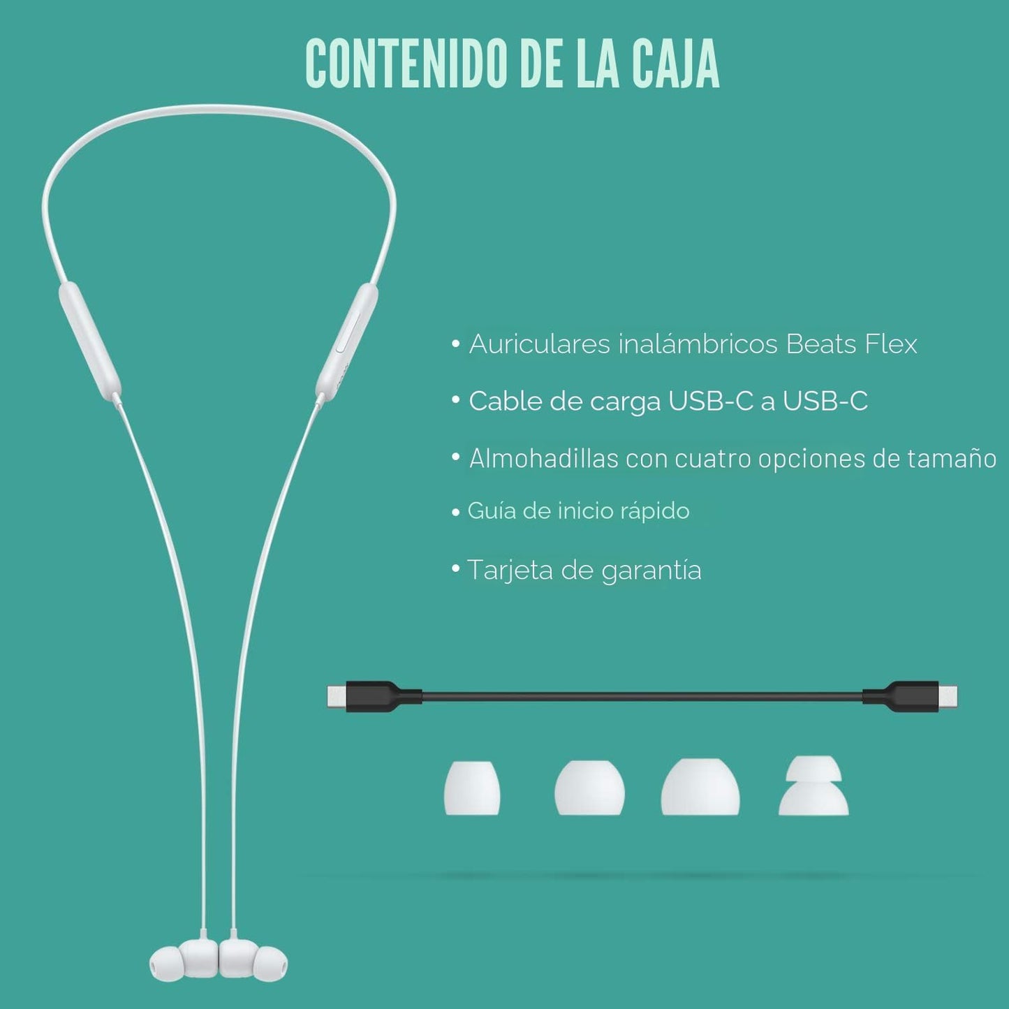 Beats Flex Auriculares inalámbricos - Chip de auriculares Apple W1,...