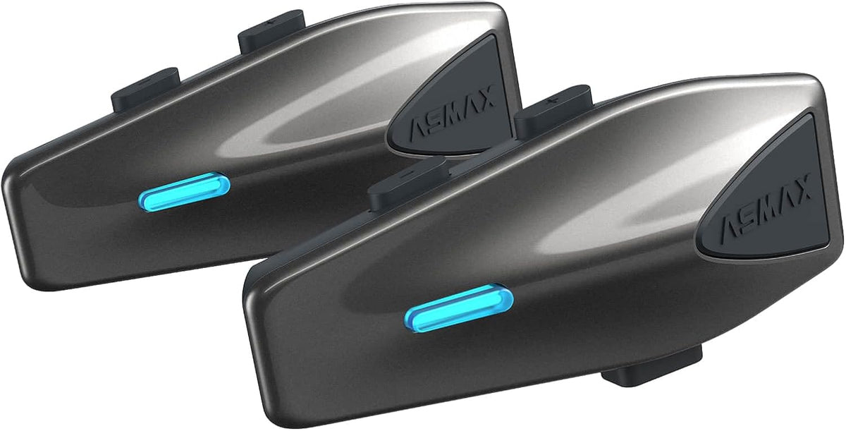 ASMAX Auriculares Bluetooth para motocicleta S1 con control de voz...