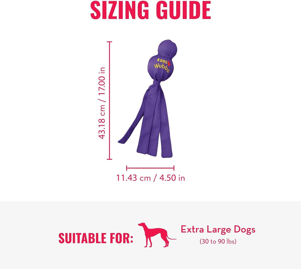 KONG Wubba - Juguete para perros de tira y afloja y atrapa \u2013 S...
