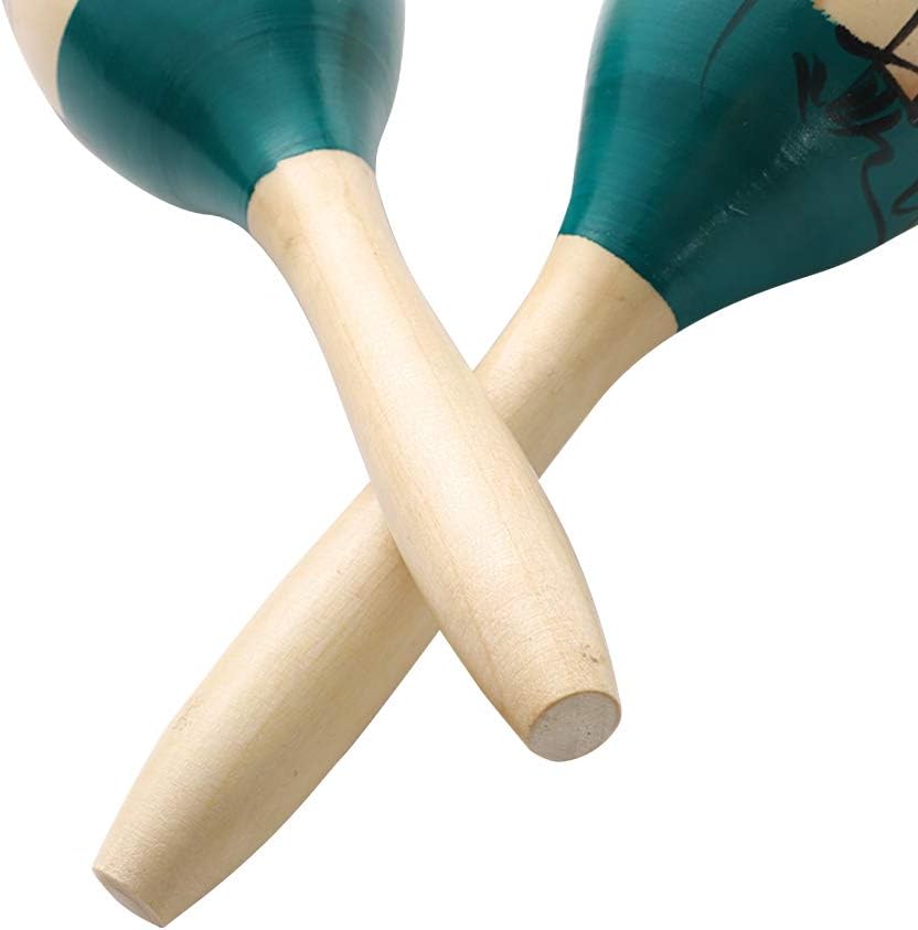 Maracas Rumba De Madera Colorida Grande Musical Shakers Sonajero Ma...