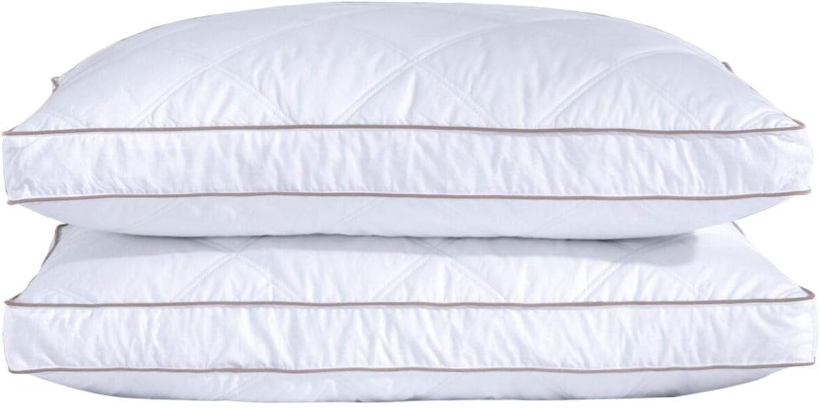 puredown® Almohadas de plumas y plumón de ganso para dormir, almoha...