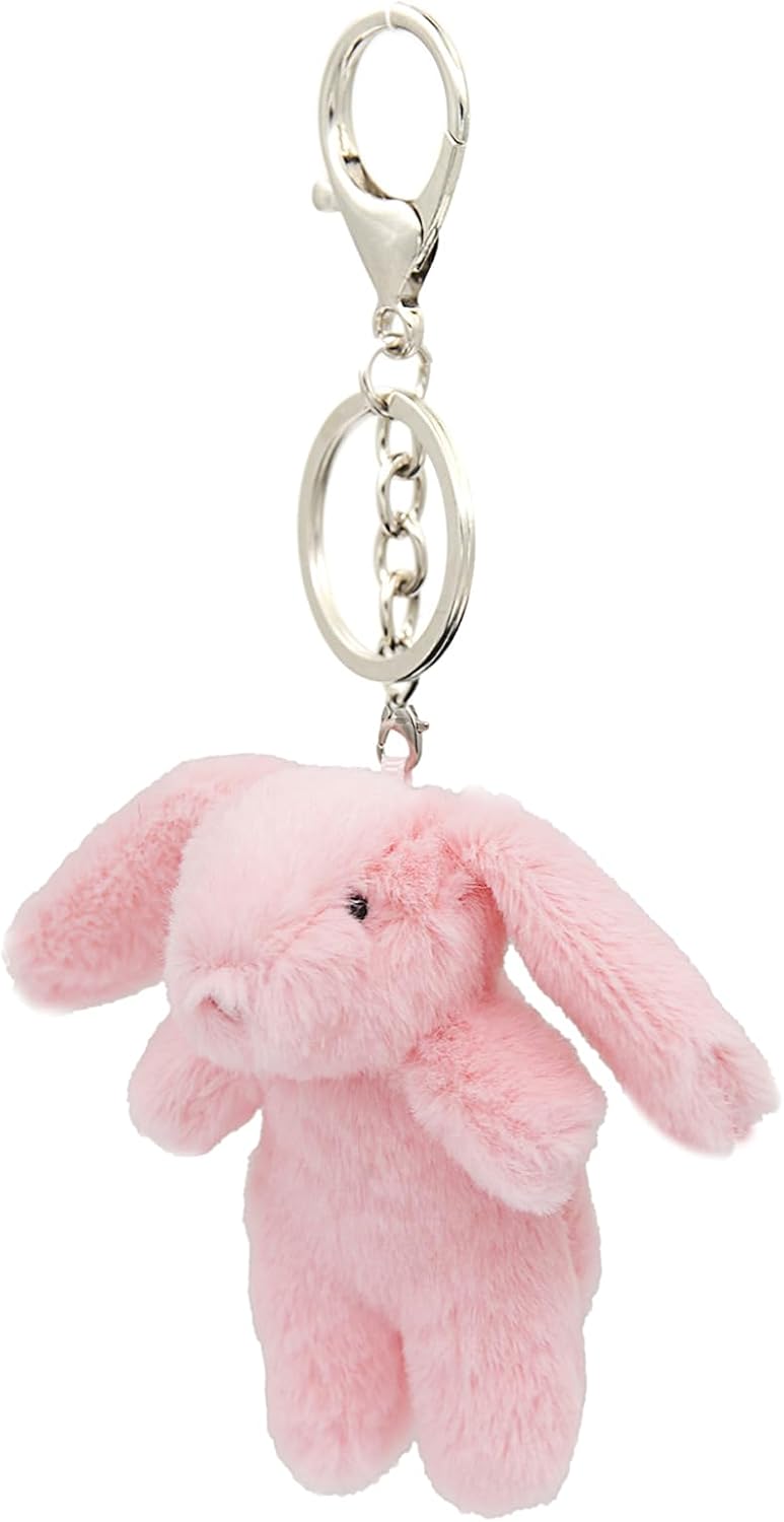 Miokkley Lindo llavero de peluche de conejo para mochila, mini llav...