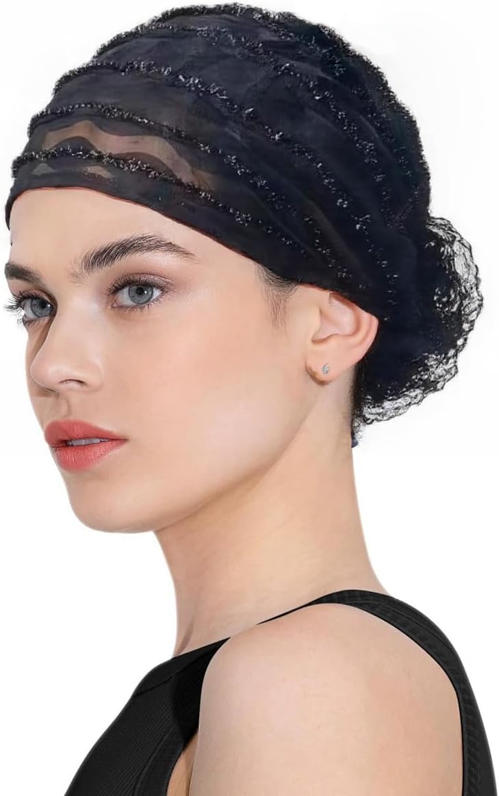 Pemilosci Paquete de 2 gorros de encaje para la cabeza, gorro de ma...