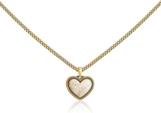 Collar con colgante de corazón vaquero de turquesa de Montana West...