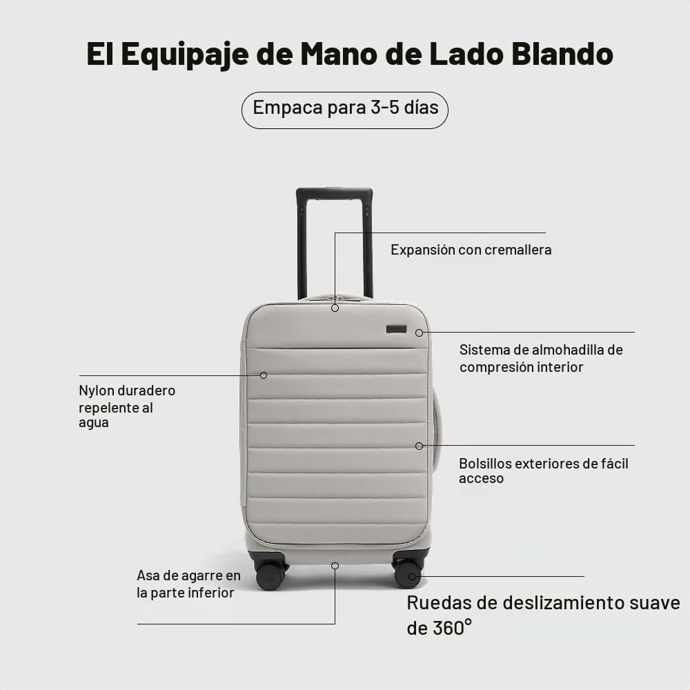 Away Equipaje de mano, maleta de lado blando con ruedas giratorias...