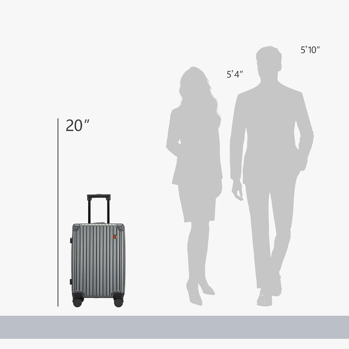 Haimyren Equipaje de mano de 20 pulgadas, aprobado por aerolíneas d...