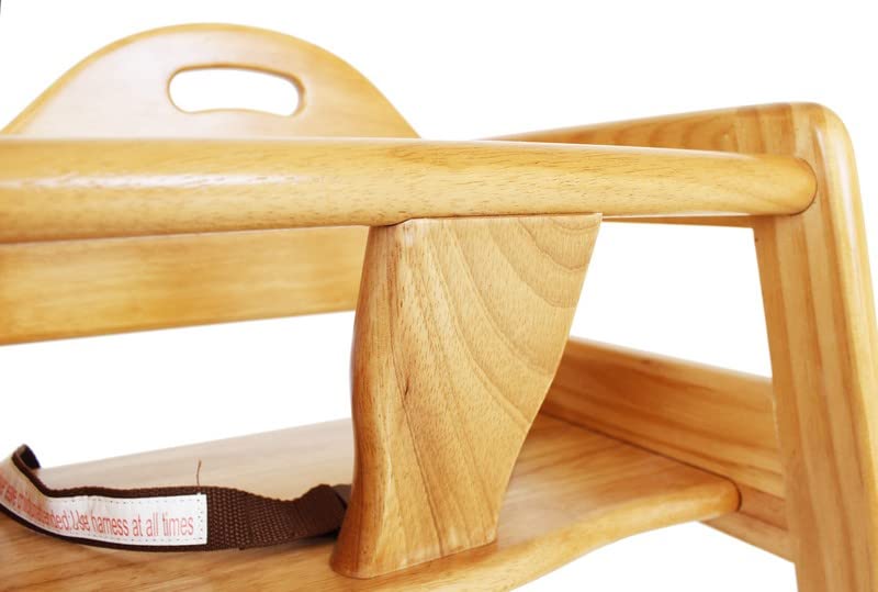 Silla alta de madera para bebés y niños pequeños, silla alta apilab...