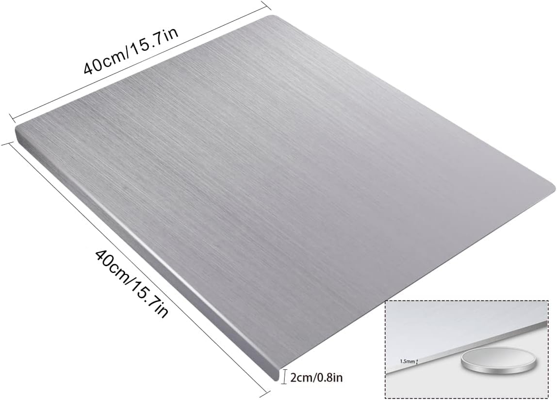 OTAVILEM Tabla de cortar para cocina, tabla de cortar de acero inox...