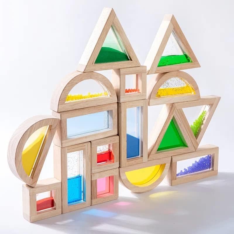 Grandes bloques de madera para niños pequeños de 16 piezas, bloques...