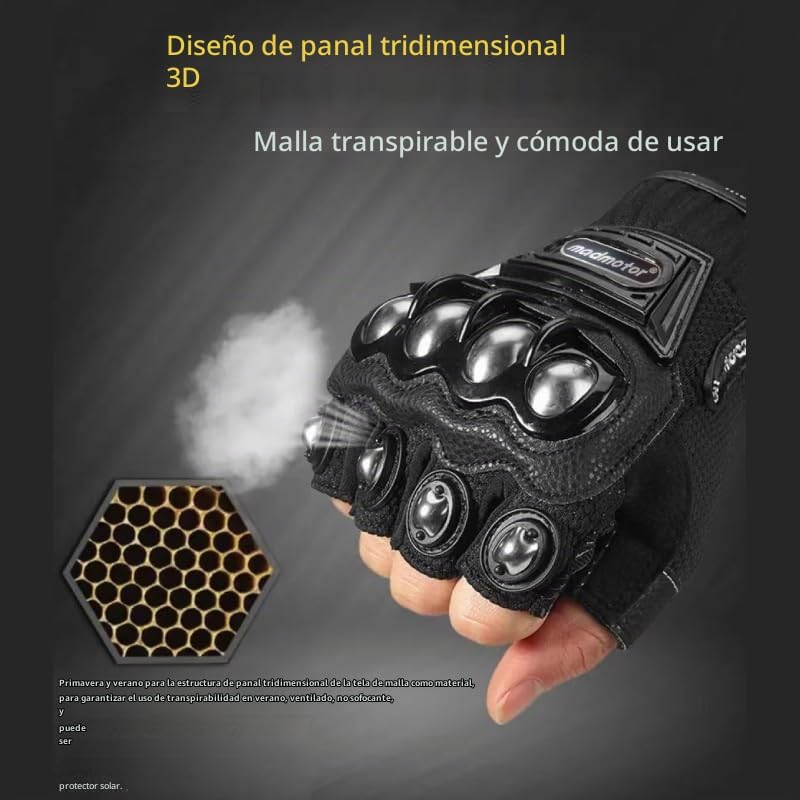 chrisdien deny Guantes de seguridad al aire libre de acero negro pa...