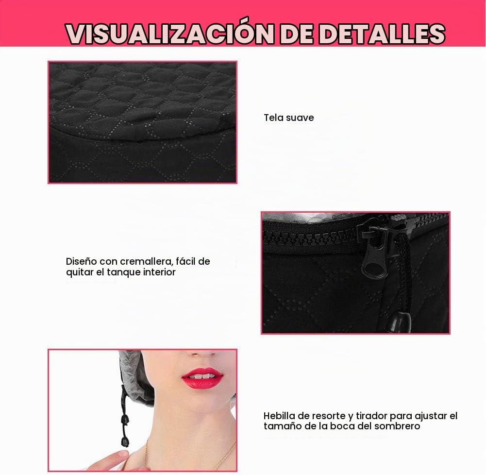 Longzhuo Vaporizador de cabello para acondicionador profundo, tapa...