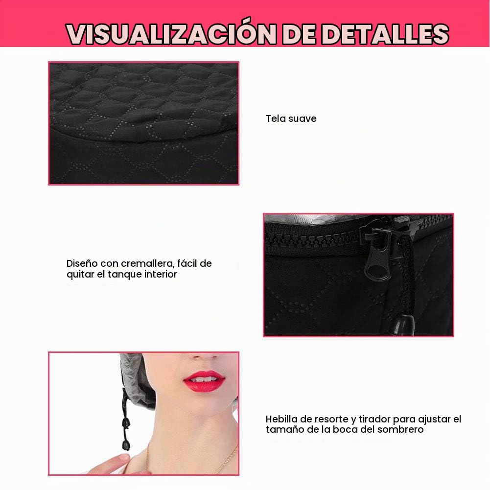 Sombrero térmico eléctrico para el cabello, vaporizador térmico par...