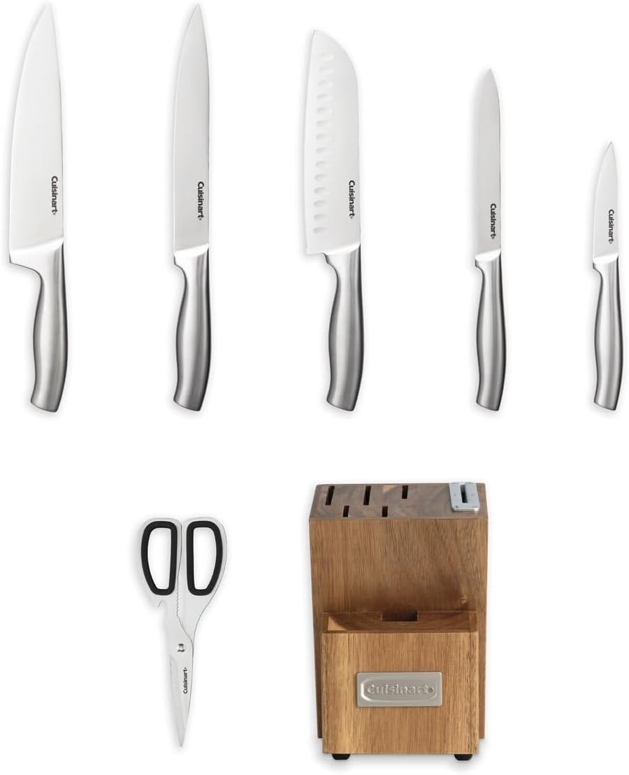 Cuisinart Juego de Cuchillos Esenciales de Acero Inoxidable de 7 Pi...