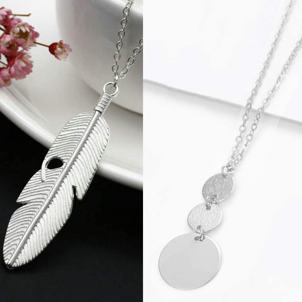 YQZIYOU Collares largos para mujer, collar con colgante de moda, ba...