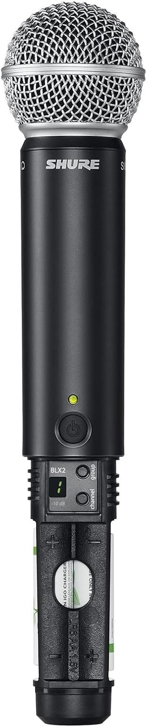 Shure - Sistema de micrófono inalámbrico UHF BLX288\/SM58, para igl...