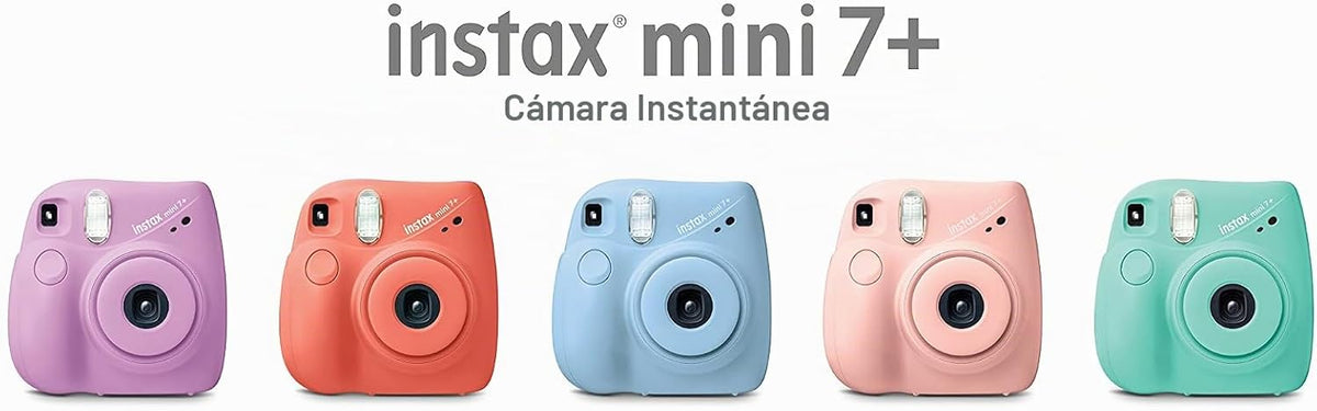 Fujifilm Instax Mini 7+ Cámara, fácil de operar, portátil, espejo s...